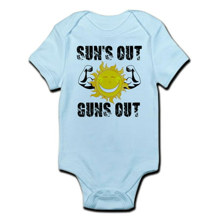 CafePress - Suns Out Guns Out Summer Body Suit - Baby Light