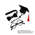 thumbnail image 3 of Pet Graduation Cap and Bow Tie Set for Dogs and Cats with Adjustable Glasses Academic Costume for Ceremony or Photo Props, Lightweight Polyester Apparel for Memorable Graduation , Back to School, 3 of 6