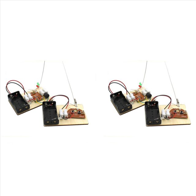 2X Kits STEM, Apprendre le Code Morse, une Machine Télégraphique, Expérience de Circuit Électrique, Kit Électrique (Sans Pile), 2 x Kits STEM (Piles Non Incluses 4 Piles AA)