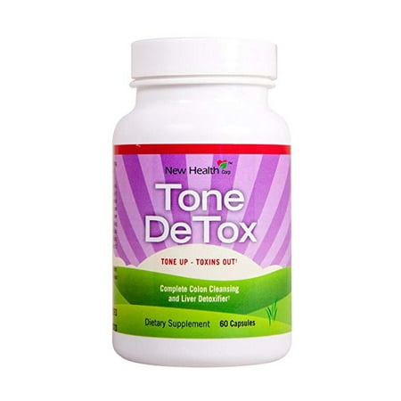 New Health Tone deTox, Fat burner, cleanse and detox, Naturally flush out toxins and Speed up weight loss 60