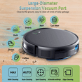 thumbnail image 5 of 2 in 1 Robot Vacuum and Mop Combo,  Mopping Robotic Vacuum with 2000Pa Max Suction, WiFi/App/Alexa, Schedule Settings, Self-Charging, Slim, Tangle-Free, Ideal for Hard Floor, Pet Hair and Carpet, 5 of 6