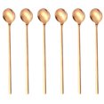 thumbnail image 1 of PCS Cucharas de café, Cucharas para revolver, Cucharas de té con mango largo, Cucharas para té helado, Cucharas largas para revolver, 1 of 5