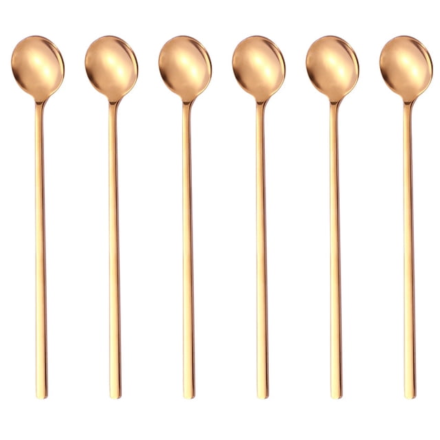 PCS Cucharas de café, Cucharas para revolver, Cucharas de té con mango largo, Cucharas para té helado, Cucharas largas para revolver