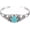 Blue, variant on Turquoise Cuff Bracelet for Women Open Bangle Stackable Bohemian Wrist Band Western Boho Country Costume Jewelry Black -