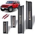 thumbnail image 1 of Protectores de umbral de puerta Rowa de acero inoxidable para Jeep Wrangler JL JT, 1 of 6
