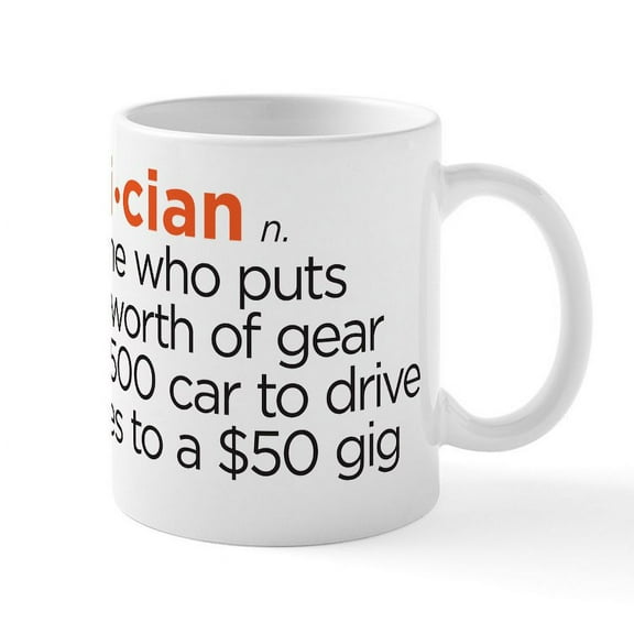 CafePress - Musician Mug - 11 oz Ceramic Mug - Novelty Coffee Tea Cup