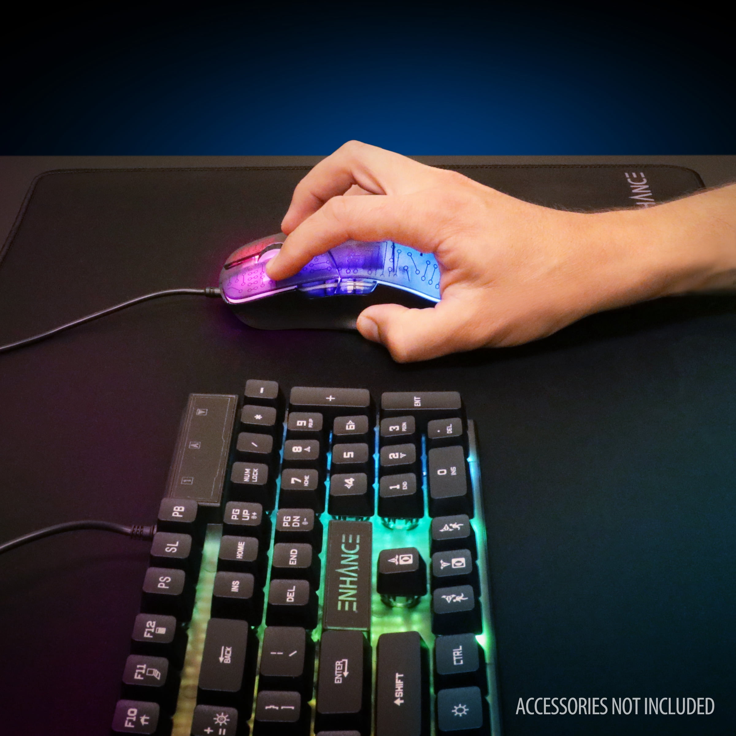 ENHANCE Voltaic 2 Gaming Mouse - Computer Mouse with 7 Programmable Buttons, Software Included