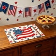 thumbnail image 4 of Beautynvta 4th of July Placemats, Stars and Stripes Patriotic Placemats, Red White Blue Heat-Resistant Washable Table Mat for Kitchen Dining Table Decor, 16.5x12.6 Inch, 4 of 6