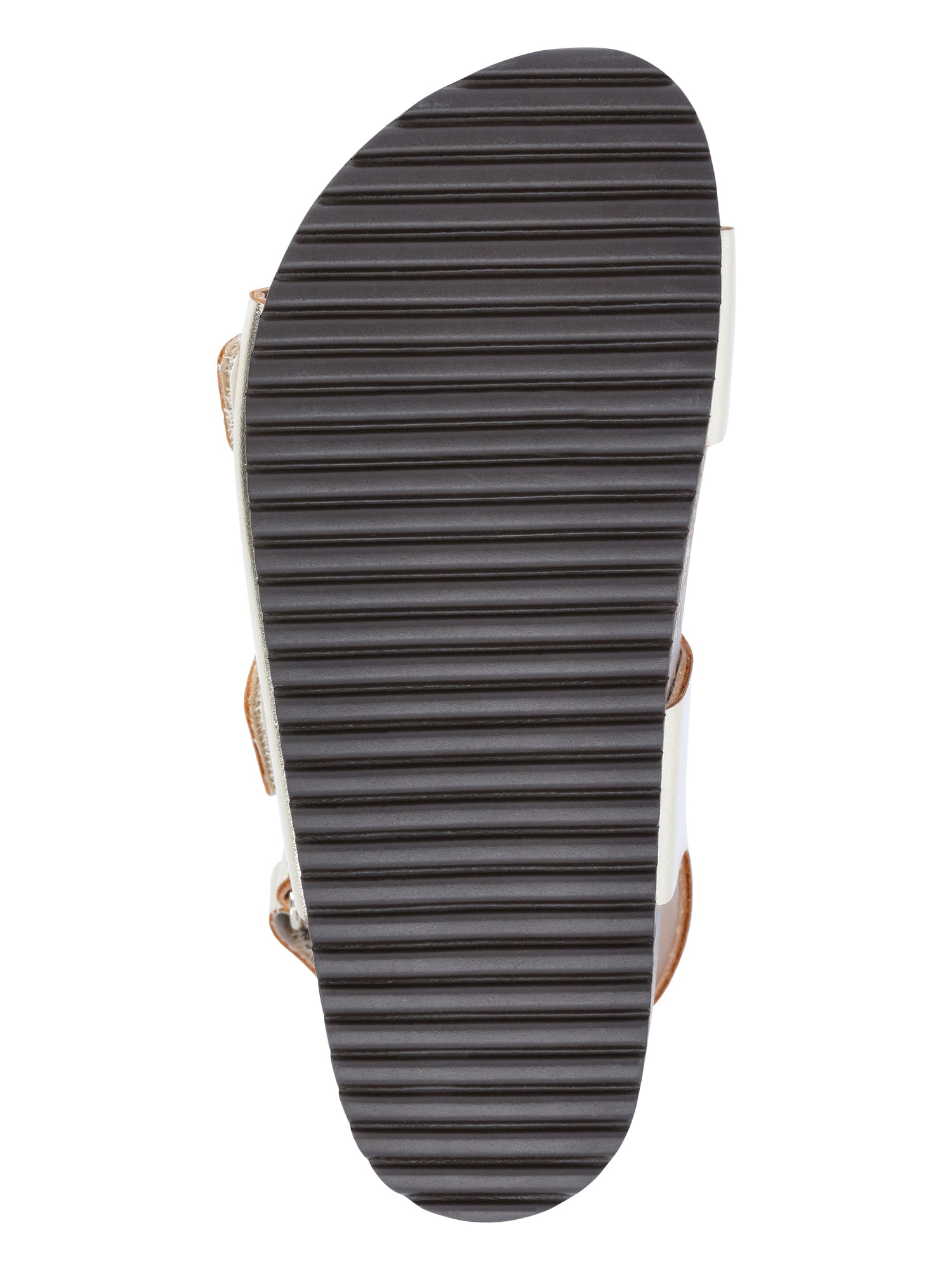 Wonder Nation Little and Big Girls' Double Buckle Footbed Sandals