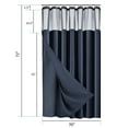 thumbnail image 4 of Dainty Home Complete Waterproof Shower Curtain with Detachable Liner in Navy, 4 of 13