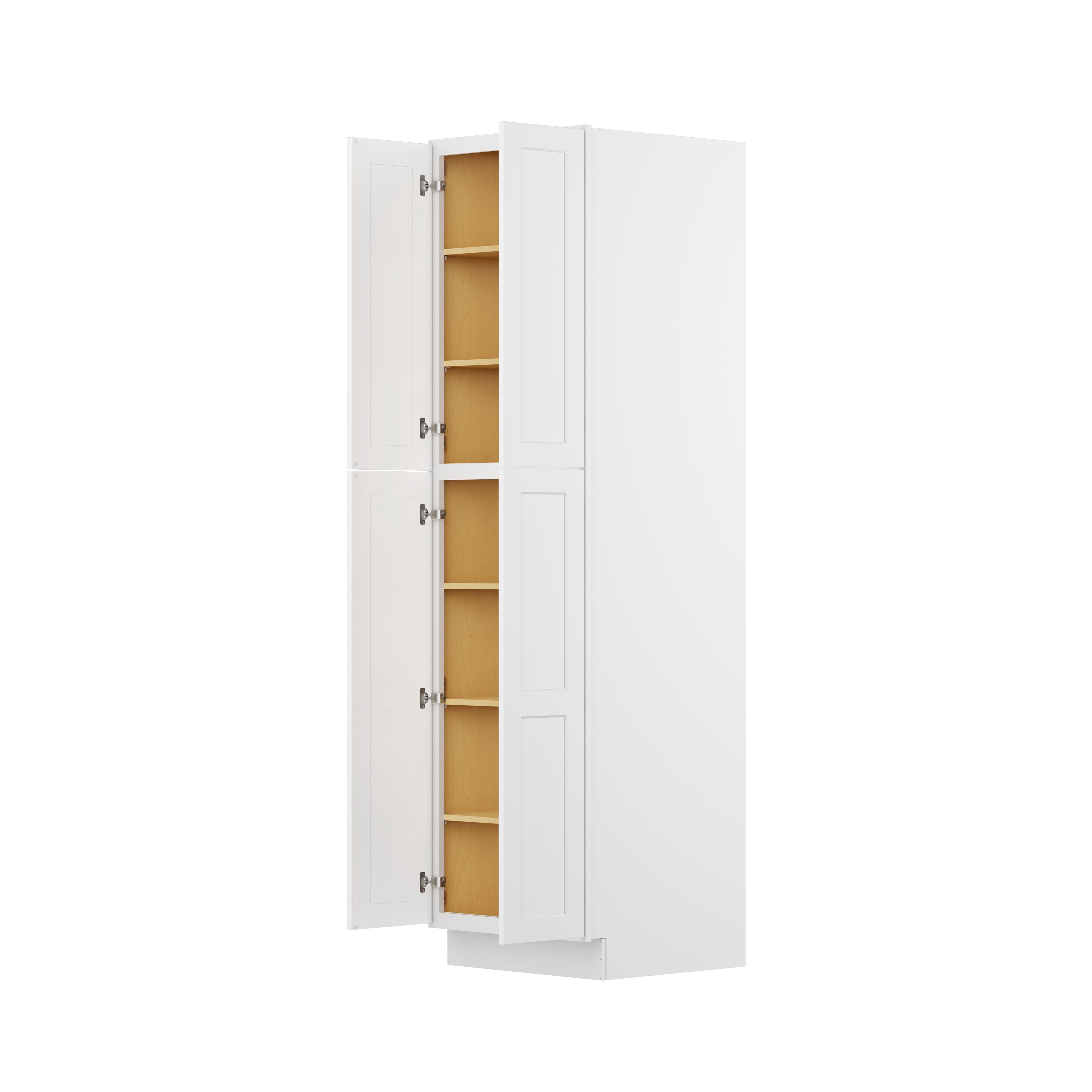 Furinno Shaker Utility Kitchen Cabinets with 2-Doors, Ready to Assemble, 24 D x 24 W x 90 H, White