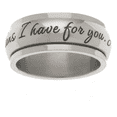 thumbnail image 3 of 8mm Women's Spinner Ring - I Know The Plans I Have For You Jeremiah 29:11 Christian Religious Ring Anxiety & Stress Relief Gift for Women or Men!, 3 of 5