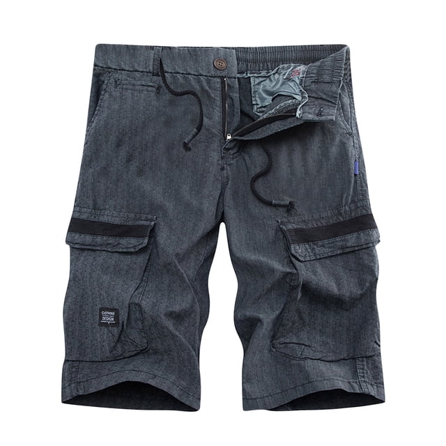 Cameland Men's Casual Pure Color Outdoors Pocket Beach Work Trouser Cargo Shorts Pant