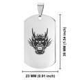 thumbnail image 2 of Stainless Steel Year of the Dragon Zodiac Dog Tag Pendant Necklace, 2 of 3