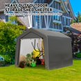 thumbnail image 2 of Yeshouse 8*8*7.7FT Portable Outdoor Storage Shed, Heavy Duty Waterproof Carport with Roll-up Zipper Doors for Motorcycle, Bike, Gardening Tools, 2 of 7