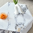thumbnail image 4 of LUFTUT Faux Marble Coffee Table with Storage, Geometric Living Room Table, White Hexagon Tabletop, No Assembly Required - Ready to Use, 4 of 10
