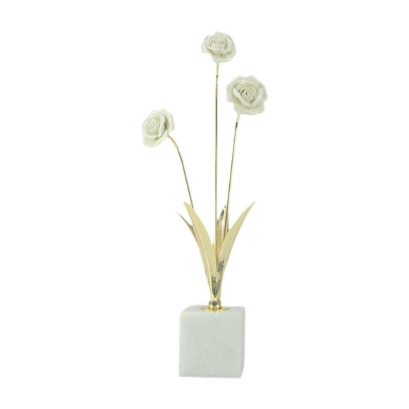 Lipstore Flower Statue Modern Figurine Artwork Collectible Home Decoration Craft Tabletop Decor Sculpture for Home Living Room Bedroom
