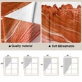 thumbnail image 3 of Burnt Orange Ombre Coastal Kitchen Window Curtains, Swag Curtains Valance for Bedroom Living Room Bathroom, Summer Nautical Beach Ocean Seaside Rod Pocket Window Curtain Block Drapes 2 Panels 36"x36", 3 of 9