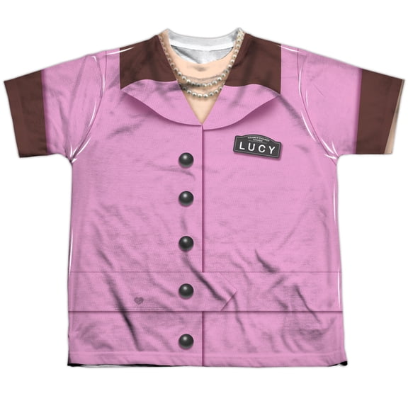I Love Lucy - Chocolate Factory Costume - Youth Short Sleeve Shirt - X-Large