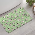 thumbnail image 2 of Green Cow Dot Pattern Bathroom Rugs Mat,Non Slip Microfiber Bathroom Rug,Rubber Backing,Soft Bathroom Mats for Bathroom Floor,Tub and Shower,17x27in(43x68cm), 2 of 5