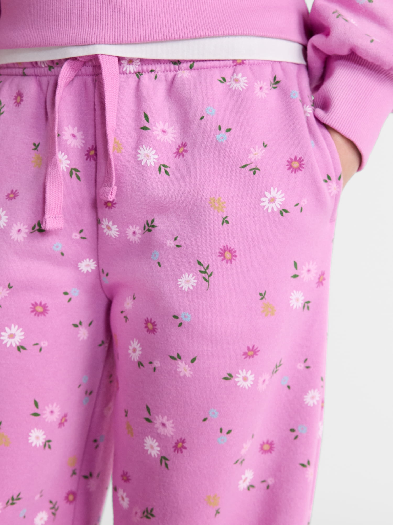 Wonder Nation Girls Wide Leg Fleece Pants, Sizes 4-18 & Plus