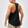 thumbnail image 5 of Jinhomg Men's Loose Tank Top Lightweight Comfy Sleeveless Crew Neck Workout Shirts Basic Solid Gym Athletic Undershirts Regular Fit Sportswear 2025 Saving Black M, 5 of 6