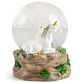 thumbnail image 2 of Elanze Designs Pretty Unicorns Figurine Brown 45MM Polyresin Water Globe Decoration, 2 of 3