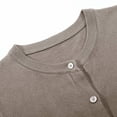 thumbnail image 7 of Cardigan Sweaters for Women Long Sleeve Round Neck Knitted Button Down Light Sweaters for Women Open Front Coffee Layering Top Fall Outfits, 7 of 7