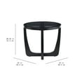 thumbnail image 4 of Beautiful Glass Rattan End Table, Black, 4 of 9