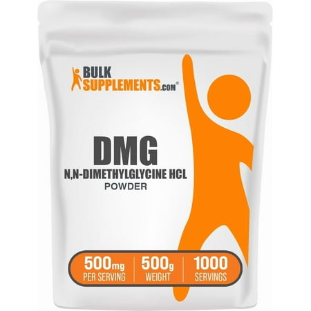 BulkSupplements N,N-Dimethyl Glycine HCl (DMG HCl) Powder - 500mg per Serving - 500 Grams (1.1 lbs) - 1000 Servings