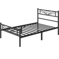 thumbnail image 3 of Fullfurnique Metal Platform Bed Frame with Cloud Inspired Design Headboard, Twin, Black, 3 of 7