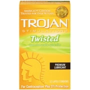 3 Pack - TROJAN Lubricated Latex Condoms, Twisted Pleasure 12 Each