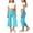 Sky Blue, variant on LPKRT Girls Soft Capri Flared Pants High Waist Solid Color Cropped Wide Leg Pants Stretch Comfort Yoga Pants Grey 7-8 Years