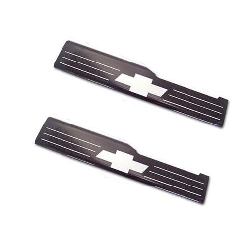 Black Billet Front Door Sill Plates 20072013 Chevy Silverado 1500