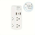 thumbnail image 2 of MesaSe [Fast Arrival] 6-Outlet Surge Protector with 3 USB Ports (1 USB-C) - Rotating Multi Plug Wall Outlet Extender with 3-Sided Compact Design for Home  Travel  and Office, 2 of 7