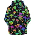 thumbnail image 4 of Suhoaziia Zip Up Hoodies for Teen Boys Size 11-13 Years Abstract Hippie Mushrooms Graphic Coat Long Sleeve Round Neck Shirt School Preppy Hoodie with Pocket, 4 of 6