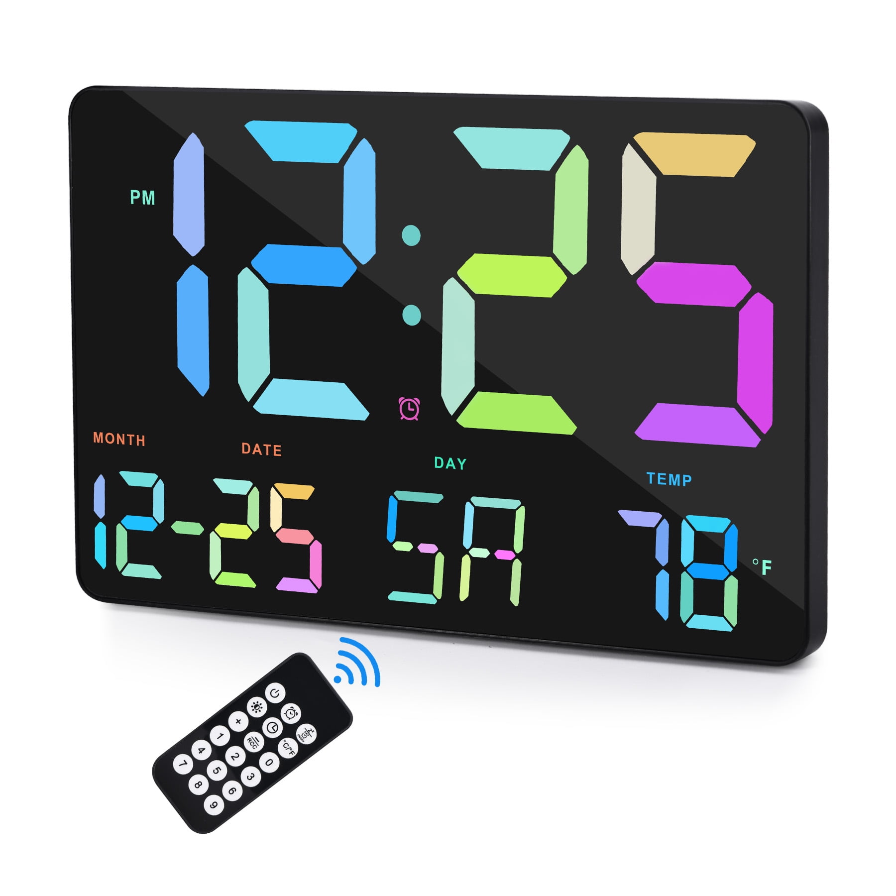 Digital Wall Clock for Table&Wall Mount Bedroom Office,11.4" LED Large