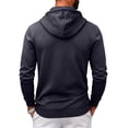 thumbnail image 4 of Fabrcox Men Zip Up Hoodie Sports Full Zip Mens Sweatshirt Hoodie Fall Winter Drawstring Big and Tall Jackets for Men with Pockets Gray XL, 4 of 5