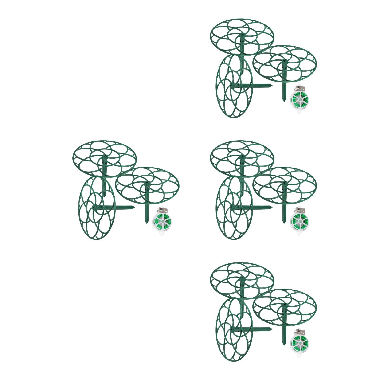 WORGEOUS 4 Sets Plant Support Cage Plant Growth Plant Cage Outdoor Sunflower Support Stakes Roses and Tomatoes Support Trellis for Garden Balcony Patio Green