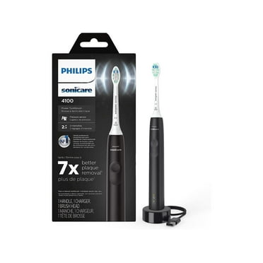 Philips Sonicare 4100 Power Toothbrush, Rechargeable Electric Toothbrush with Pressure Sensor, Black (HX3681/24)