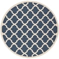 thumbnail image 1 of Safavieh Courtyard Navy Indoor Outdoor Rug - Round 5'3", 1 of 5