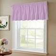 thumbnail image 6 of 2 Pack Solid Light Valance for Window Purple Kitchen Valance Rod Pocket Short Curtain Topper Decorative Window Treatment for Living Room Bedroom 54"x18", 6 of 8