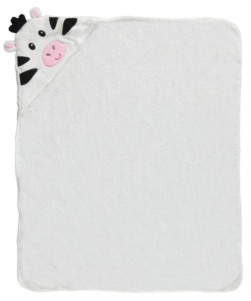 Luvable Friends Baby Animal Face Hooded Towel, Zebra photo 3