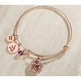 thumbnail image 2 of Leafael Superstar Aquarius Zodiac Expandable Bangle Bracelet Made with Premium Crystals Horoscope Constellation Janurary Feburary Birthstone Jewelry, Rose Gold Plated, 7", 2 of 5