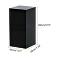 thumbnail image 2 of Unique Bargains 1.5'x1.5'x3' Jewelry Display Riser Polished Acrylic Cube Display Stand Block Collection Showcase, Black, 2 of 5