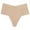 Beige, variant on Seductiva Women Clothing Women's Panties Womens Seamless Ice Silk Thong Cotton Underwear Medium Waist Large Size Thong Underwear
