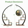thumbnail image 7 of Geetinfly 2 Pcs 5-Tier Metal Plant Stand Indoor,Half Moon Shape Tall Garden Plant Holder,Garden Patio Decor,Brown, 7 of 7
