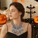 thumbnail image 5 of Halloween Skull Tassel Necklace for Women Gothic Punk Jewelry Collarbone Chain Party Accessories Festival Gift Vintage Retro Style, 5 of 8