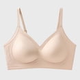 thumbnail image 2 of Daiosportswear Seamless Wireless Bra for Women Comfort Adjustable Strap Camisoles No Underwire Full Coverage Everyday Bras Khaki M(M), 2 of 7