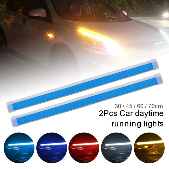 Car LED Strip Lights  Flexible Headlight Strips DRL Light Tube Daytime Running Lights Waterproof Neon Turn Signal Bulb Sequential Switchback